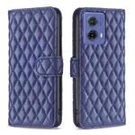 For Motorola Moto G85 Diamond Lattice Wallet Flip Leather Phone Case(Blue)