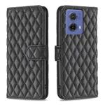 For Motorola Moto G85 Diamond Lattice Wallet Flip Leather Phone Case(Black)