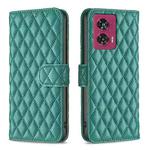 For Motorola Edge 50 Fusion Diamond Lattice Wallet Flip Leather Phone Case(Green)