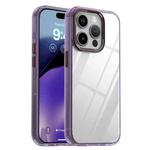 For iPhone 15 Pro Max iPAKY MG Series Transparent PC+TPU Phone Case(Transparent Purple)