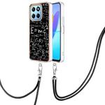 For Honor X8 5G / X6 4G Electroplating Dual-side IMD Phone Case with Lanyard(Equation)