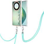 For Honor X9a / Magic5 Lite Electroplating Dual-side IMD Phone Case with Lanyard(Smile)