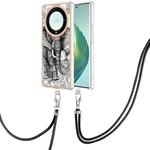 For Honor X9a / Magic5 Lite Electroplating Dual-side IMD Phone Case with Lanyard(Totem Elephant)
