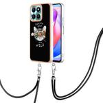 For Honor X6a Electroplating Dual-side IMD Phone Case with Lanyard(Natural Growth)