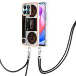 For Honor X6b Electroplating Dual-side IMD Phone Case with Lanyard(Retro Radio)