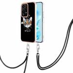 For Honor 200 Lite Global Electroplating Dual-side IMD Phone Case with Lanyard(Natural Growth)