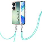 For Honor X7b 4G / 5G Electroplating Dual-side IMD Phone Case with Lanyard(Smile)