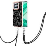 For Honor X8b Electroplating Dual-side IMD Phone Case with Lanyard(Equation)