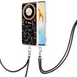 For Honor X9b Electroplating Dual-side IMD Phone Case with Lanyard(Equation)