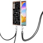 For LG Velvet 5G / 4G Electroplating Dual-side IMD Phone Case with Lanyard(Equation)