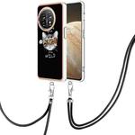 For OnePlus 11 Electroplating Dual-side IMD Phone Case with Lanyard(Natural Growth)