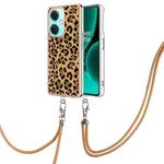 For OnePlus Nord CE 3 Lite 5G / Nord N30 Electroplating Dual-side IMD Phone Case with Lanyard(Leopard Print)