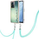 For OnePlus Nord N300 / OPPO A57 Electroplating Dual-side IMD Phone Case with Lanyard(Smile)