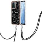 For OnePlus Nord N300 / OPPO A57 Electroplating Dual-side IMD Phone Case with Lanyard(Equation)