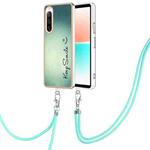 For Sony Xperia 10 IV Electroplating Dual-side IMD Phone Case with Lanyard(Smile)