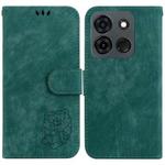 For Infinix Smart 7 India / 7 Plus Little Tiger Embossed Leather Phone Case(Green)