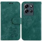 For Infinix Note 30i Little Tiger Embossed Leather Phone Case(Green)