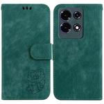 For Infinix Note 30 Little Tiger Embossed Leather Phone Case(Green)