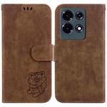 For Infinix Note 30 Little Tiger Embossed Leather Phone Case(Brown)