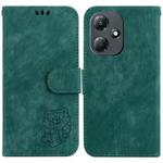 For Infinix Hot 30 Play / X6835 Little Tiger Embossed Leather Phone Case(Green)