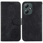 For Infinix Hot 30 Play / X6835 Little Tiger Embossed Leather Phone Case(Black)