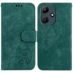 For Infinix Hot 30i / X669C Little Tiger Embossed Leather Phone Case(Green)