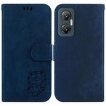 For Infinix Hot 20 5G Little Tiger Embossed Leather Phone Case(Dark Blue)