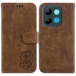 For Infinix Smart 7 African / 6515 Little Tiger Embossed Leather Phone Case(Brown)