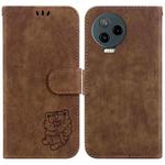 For Infinix Note 12 2023 / 12 Pro 4G Little Tiger Embossed Leather Phone Case(Brown)