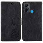 For Infinix Smart 6 Plus Little Tiger Embossed Leather Phone Case(Black)
