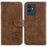 For Infinix Note 12 5G / 12 Pro 5G Little Tiger Embossed Leather Phone Case(Brown)