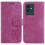 For Infinix Note 12 5G / 12 Pro 5G Little Tiger Embossed Leather Phone Case(Rose Red)