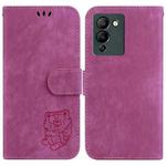 For Infinix Note 12 G96 / X670 Little Tiger Embossed Leather Phone Case(Rose Red)