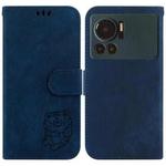 For Infinix Note 12 VIP Little Tiger Embossed Leather Phone Case(Dark Blue)