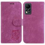 For Infinix Hot 11s NFC X6812B Little Tiger Embossed Leather Phone Case(Rose Red)