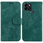 For Infinix Smart 6 Little Tiger Embossed Leather Phone Case(Green)