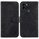 For Infinix Smart 6 Little Tiger Embossed Leather Phone Case(Black)