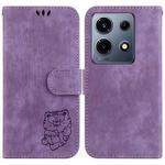 For Infinix Note 30 VIP Little Tiger Embossed Leather Phone Case(Purple)