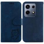 For Infinix Note 30 VIP Little Tiger Embossed Leather Phone Case(Dark Blue)