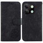 For Infinix Smart 7 HD Little Tiger Embossed Leather Phone Case(Black)