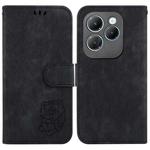 For Infinix Hot 40 / 40 Pro Little Tiger Embossed Leather Phone Case(Black)