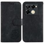 For Infinix Note 40 Pro 4G / 5G Little Tiger Embossed Leather Phone Case(Black)