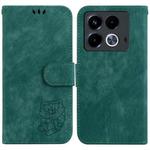 For Infinix Note 40 4G Little Tiger Embossed Leather Phone Case(Green)