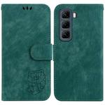 For Infinix Hot 50 4G Little Tiger Embossed Leather Phone Case(Green)