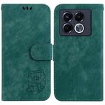 For Infinix Note 40 5G Little Tiger Embossed Leather Phone Case(Green)