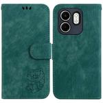 For Infinix Hot 50i / Smart 9 Little Tiger Embossed Leather Phone Case(Green)