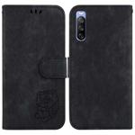 For Sony Xperia 10 III Little Tiger Embossed Leather Phone Case(Black)
