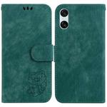 For Sony Xperia 10 VI Little Tiger Embossed Leather Phone Case(Green)