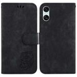 For Sony Xperia 10 VI Little Tiger Embossed Leather Phone Case(Black)