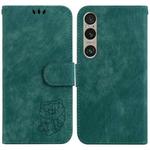 For Sony Xperia 1 VI Little Tiger Embossed Leather Phone Case(Green)